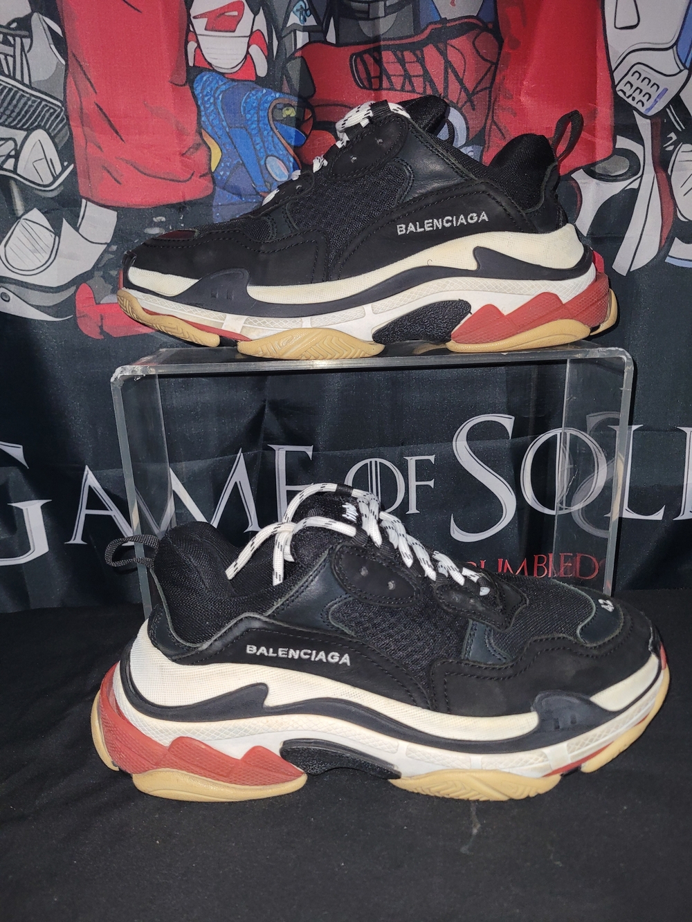 Balenciaga Men's Black Triple S Sneakers